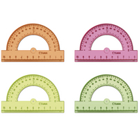 Protractor with lined Stamm scale, fluorescent, 10 cm