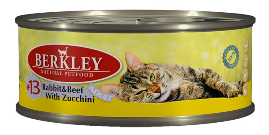 Canned food for cats Berkley Adult Cat Menu, rabbit, 100g