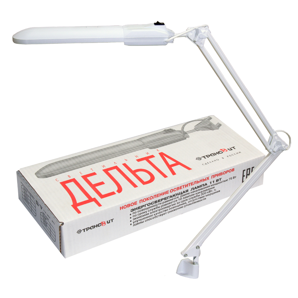Lampa stołowa Transvit DELTA (Delta/Wh) biała