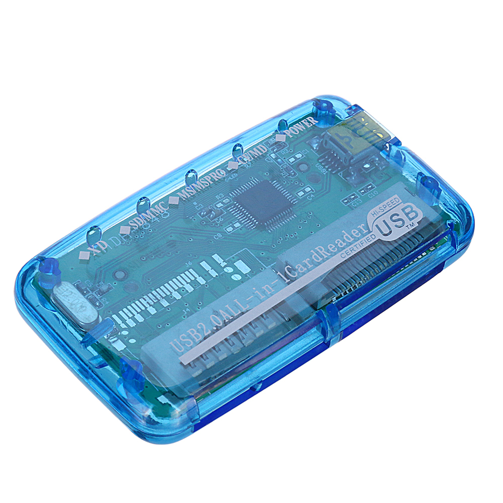 IN-1 multifunkcionális USB 2.0-TF SD XD M2 CF MS kártyaolvasó