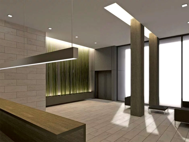 Interni moderni della sala Barkli Plaza