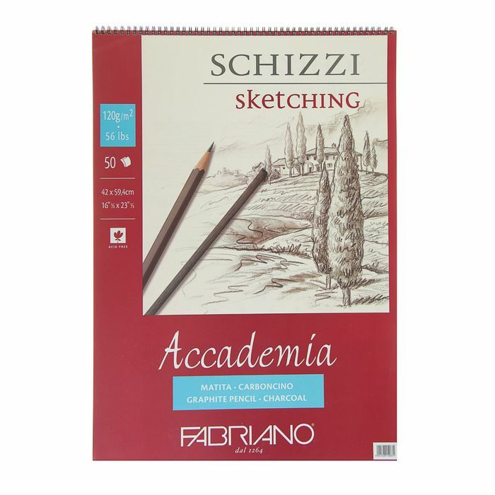 Kreslicí podložka A2 120 g / m2 Fabriano Accademia skicování 50 listů, na hřeben 120 g / m2 44124259