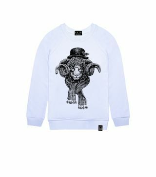 Sweatshirt with lamb boy print