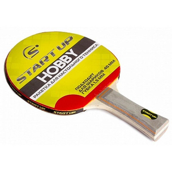 Raqueta de tenis de mesa Start Up 9850 Hobby 0Star, rojo