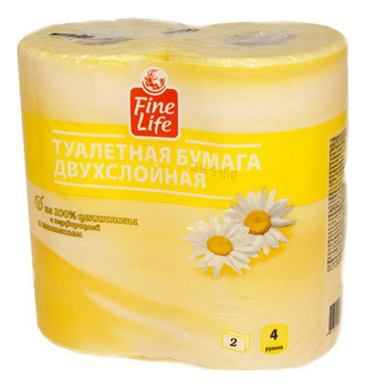 Tuvalet kağıdı Fine Life Papatya 2 katlı 4 ad.