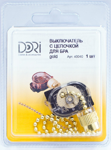 Interruptor con cadena para apliques de oro