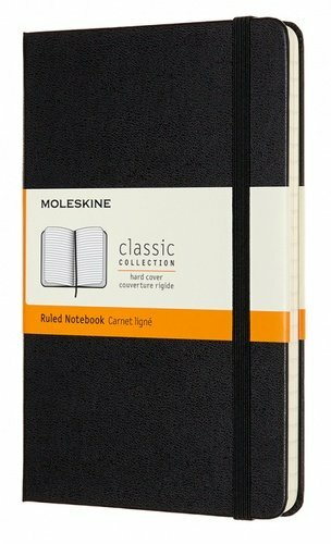 Moleskine notebook, Moleskine CLASSIC Közepes 115x180mm 240p. vonalzó kemény borító fekete