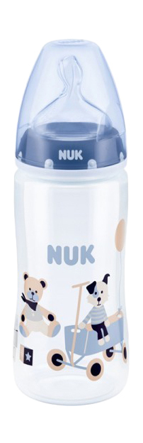 בקבוק פלסטיק 300 מ" ל עם פטמת סיליקון M p. 1 Nuk First Choice Plus