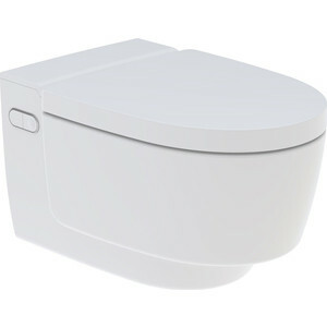 Shower toilet wall mounted Geberit AquaClean Mera Classic Rimfree, with micro lift seat, design panel white (146.204.11.1)