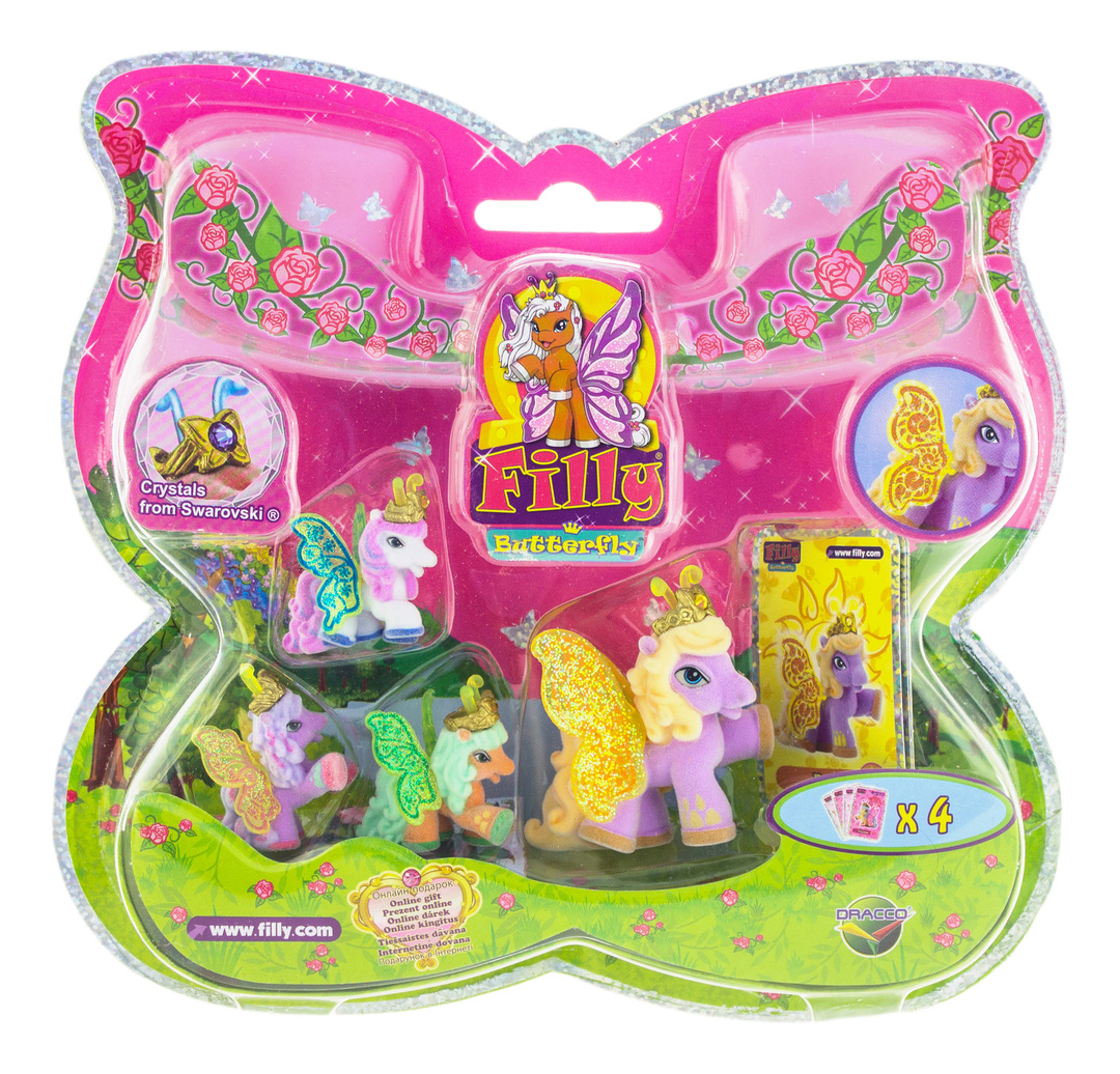 Filly Dracco Play Set Butterfly Horses with Shiny Wings Bed