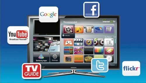 Išmanioji televizija arba „išmanioji“ televizija suteikia vartotojui galimybę ne tik žiūrėti turinį internete, bet ir naudotis įvairiomis paslaugomis