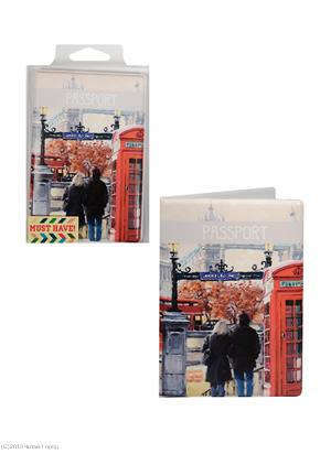 Funda para pasaporte London Watercolour (caja de PVC)