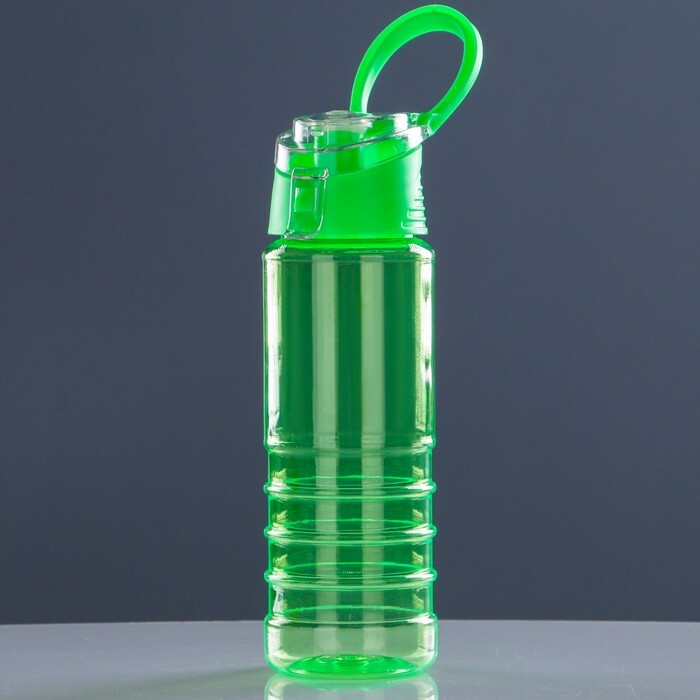 Botella de agua deportiva con tapa abatible y boquilla, 650 ml, mezcla
