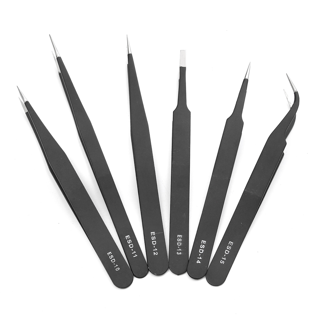 Ferramentas de manutenção de pinças anti-estáticas seguras para peças Kit de ferramentas de reparo de pinças ESD10-15