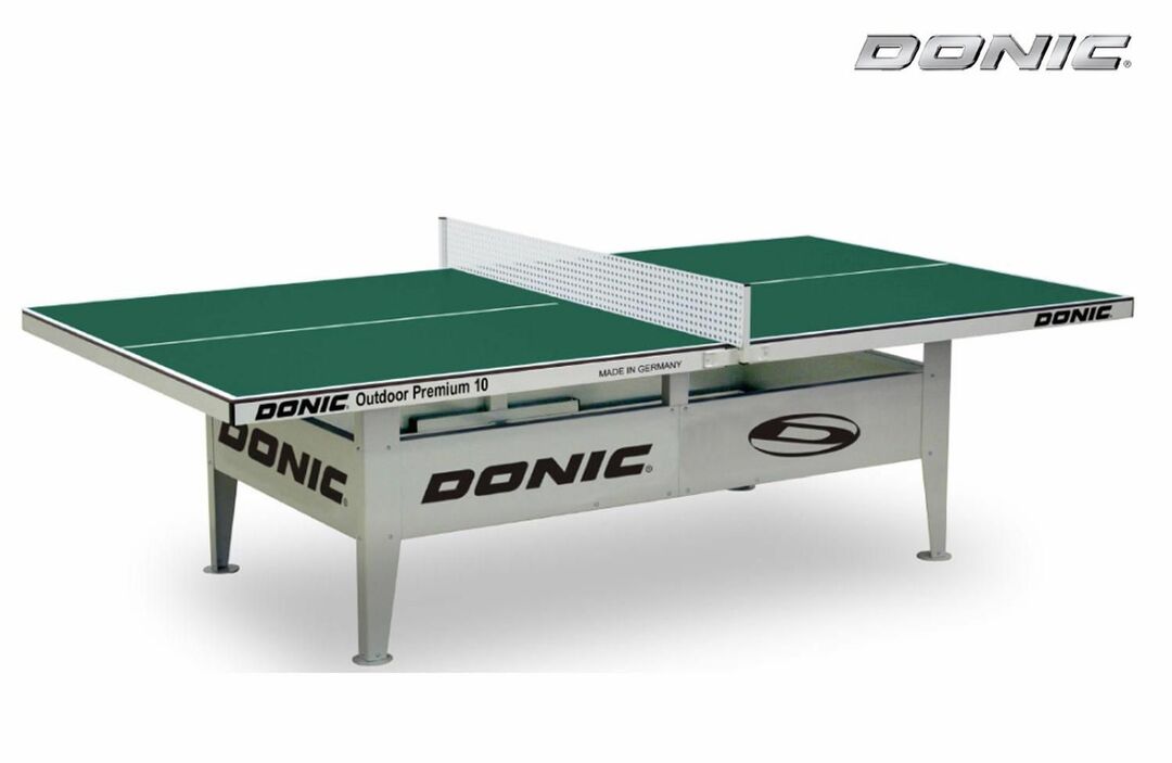 Vandalizme dayanıklı tenis masası Donic Outdoor Premium 10 yeşil