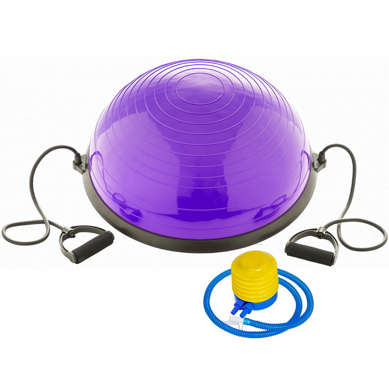 Hémisphère Bosu gymnastique 58cm (violet) avec extenseur et pompe (B31660) BOSU055-19
