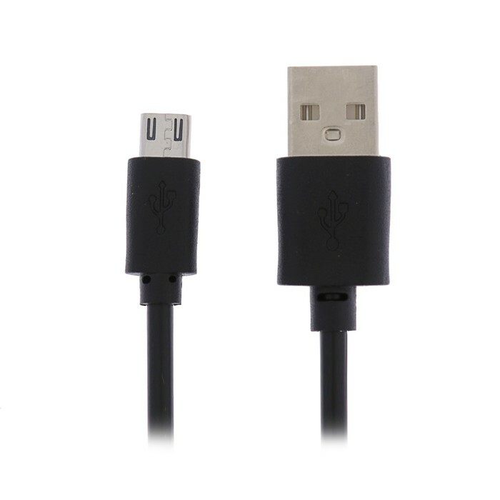 Nobby -kaapeli, mikro -USB - USB, 1 m, litteä, musta