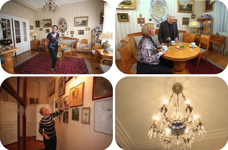Natalia Selezneva in njena stanovanja: lokacija, postavitev, oblikovanje, dekoracija, materiali, pohištvo, razsvetljava, tekstil