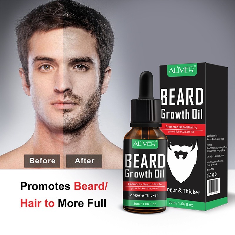 Mænds skægvækst Flydende æterisk olie til skægvækst
