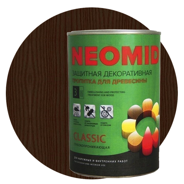 Impregnação para madeira Neomid Bio Color Classic Jacarandá 0,9 l