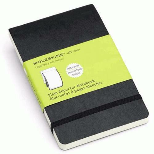 Moleskin Notepad Reporter Soft, Lomme, 9x14 cm, uforet, svart \