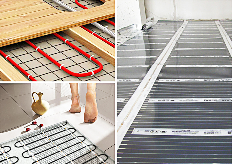 Electric underfloor heating can be of different types