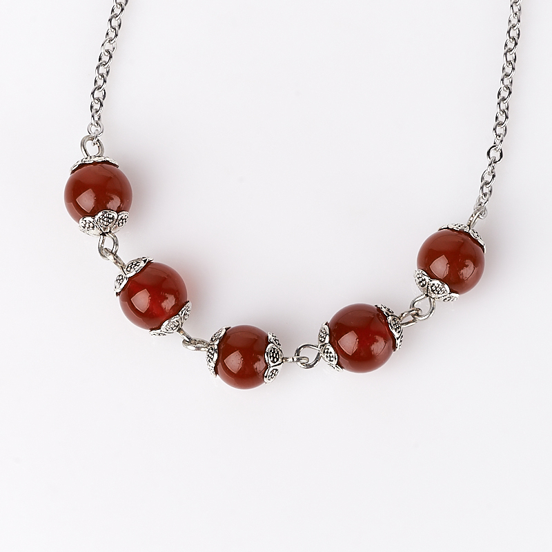 Karneol perle (bij. legura) (ogrlica) 6 mm 42 cm (+7 cm)