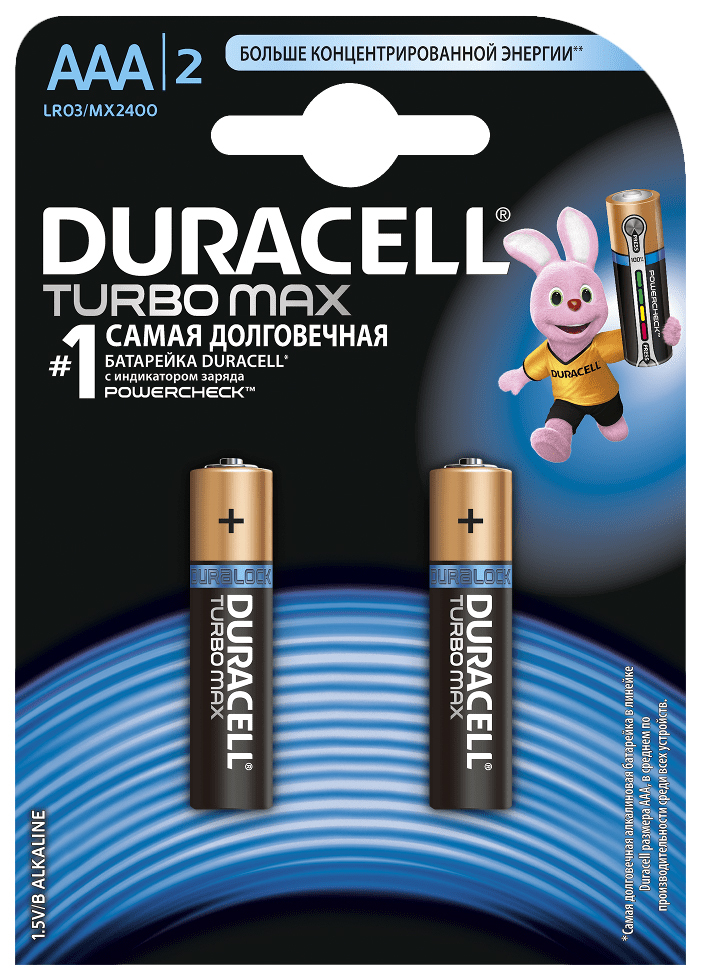 Batterie Duracell TURBO MAX 2 pièces