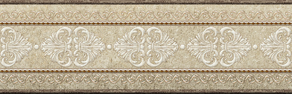 Carrelage céramique Rocersa Damasco Cen Bordure beige 8x25