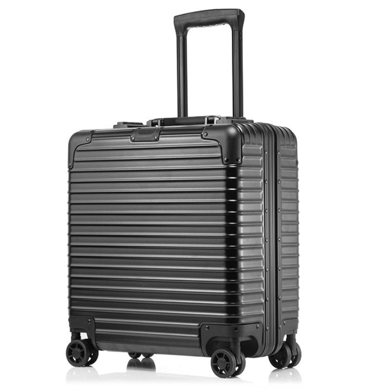 Valigia valigia in lega di alluminio TSA Lock Valigia da lavoro con ruota di trazione regolabile Valigia