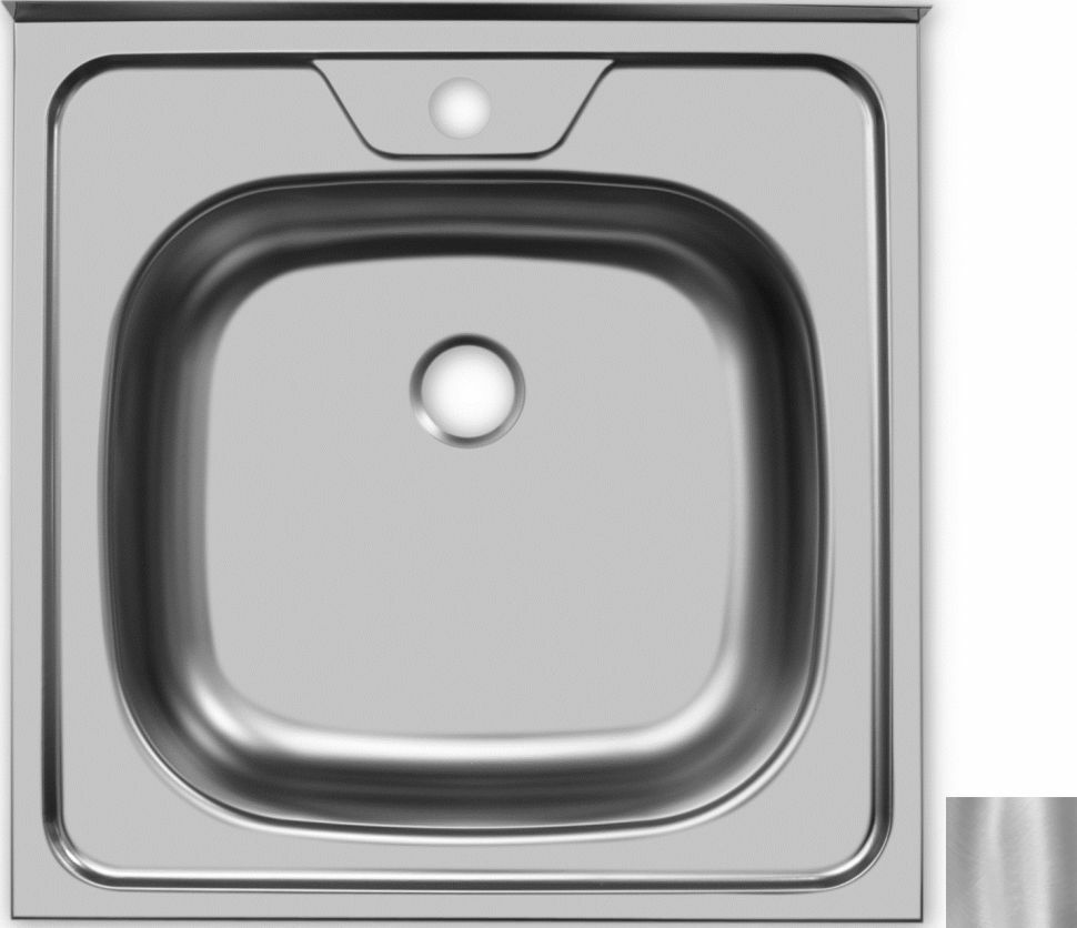 Lavello cucina acciaio satinato Ukinox Standard STD500.500 4C 0C-