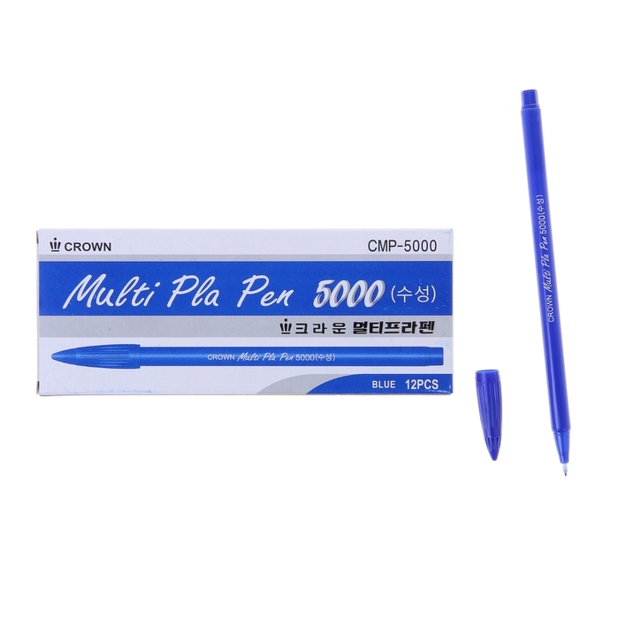Bolígrafo capilar Crown СМР-5000 azul, punta de plástico
