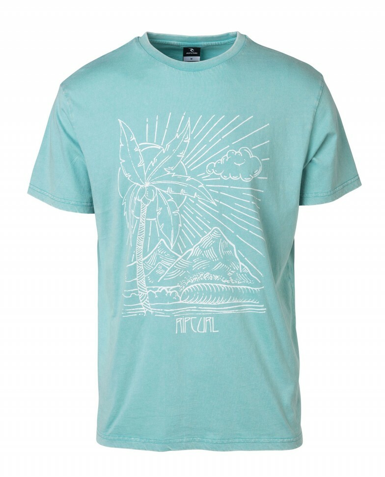 RIP CURL Arty Cold Dye Tee Nile Blue