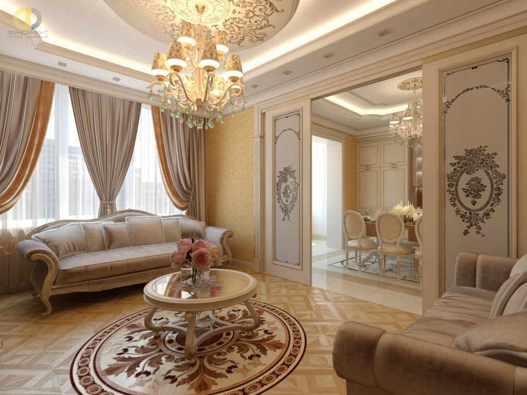 idea of ​​an unusual style of the living room 2018
