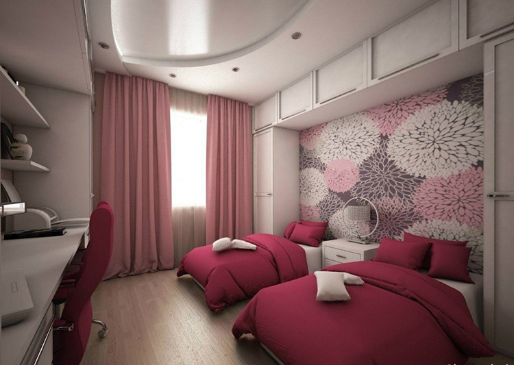 Soveværelse i beroligende farver til to piger FOTO: itd0.mycdn.me