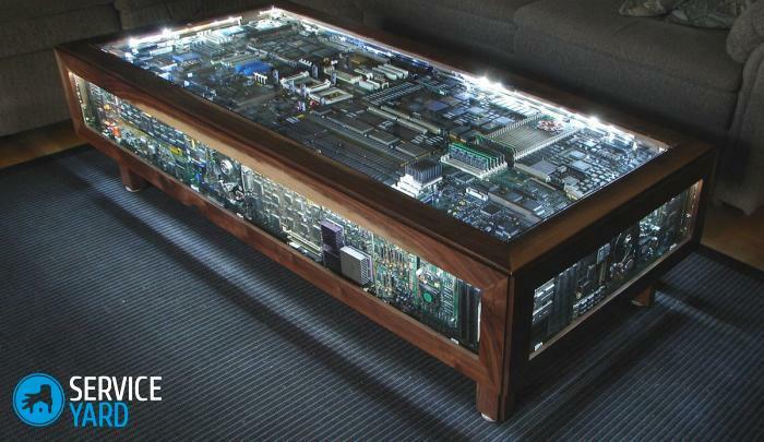 Decor of a coffee table by one's own hands