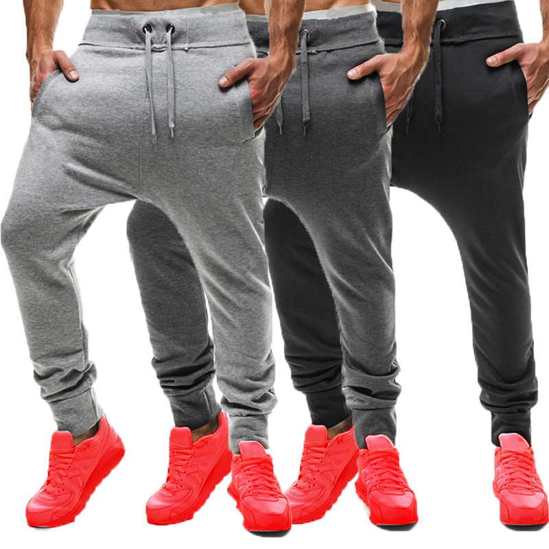 Moške športne telovadne hlače trenirka z elastičnimi hlačami Jogger Bottom US