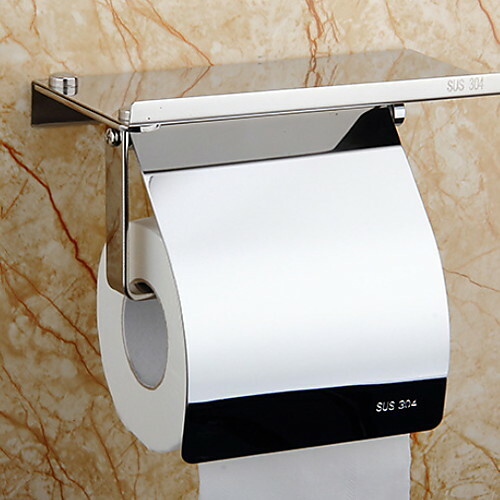 Toilettenpapierhalter Neues Design / Cool Modern Edelstahl / Eisen 1pc Toilettenpapierhalter Wandmontage