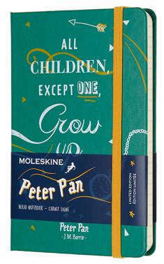 Moleskin Anteckningsblock, 192L linjal 9 * 14cm Peter Pan Pocket Limited Edition indianer