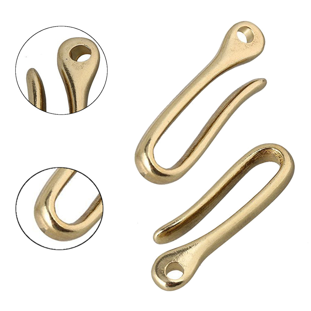 Dimensions Solid Brass KeyChain Key Ring Strap U Hook Key Wallet Clip Clip Hook