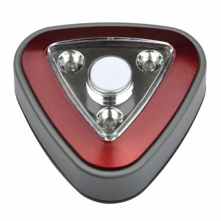 Nočna svetilka LED UNIEL Trikotnik rdeče barve na baterijah 3 kos. AAA