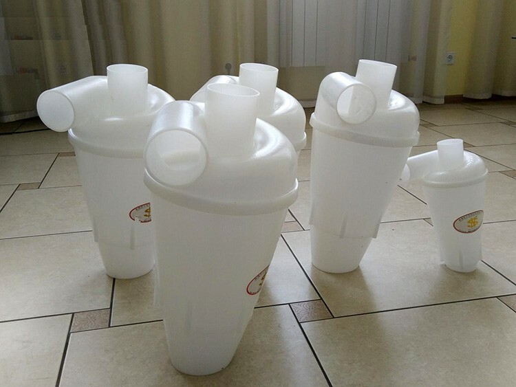 Cycloonfilters worden apart verkocht voor eenvoudige vervanging indien nodig