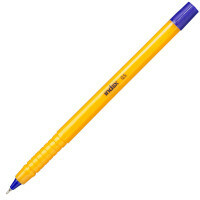 Bolígrafo, cuerpo de plástico amarillo, 0,5 mm, azul