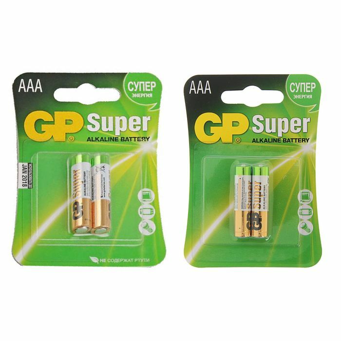 Batteria alcalina GP Super, AAA, LR03-2BL, blister, 2 pz.