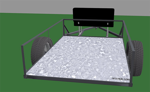 Enkel transport av grödan: hur man gör en släpvagn för en bakomliggande traktor med egna händer