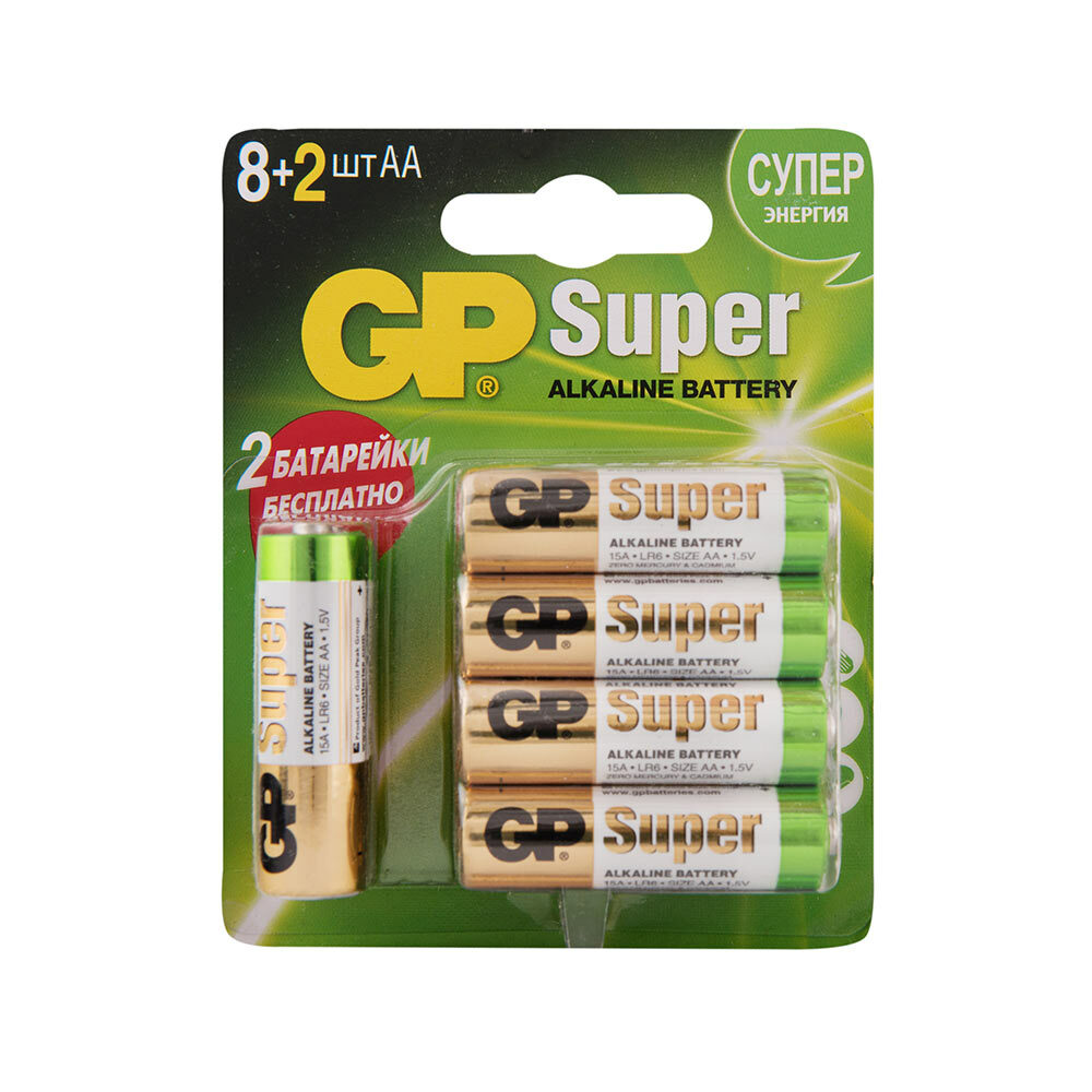 Battery GP Batteries Super AA finger LR6 1,5 V (10 stk.)