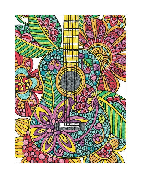 Pintar por número DIMENSIONES Guitarra floreciente DMS-73-91537 23x33 cm