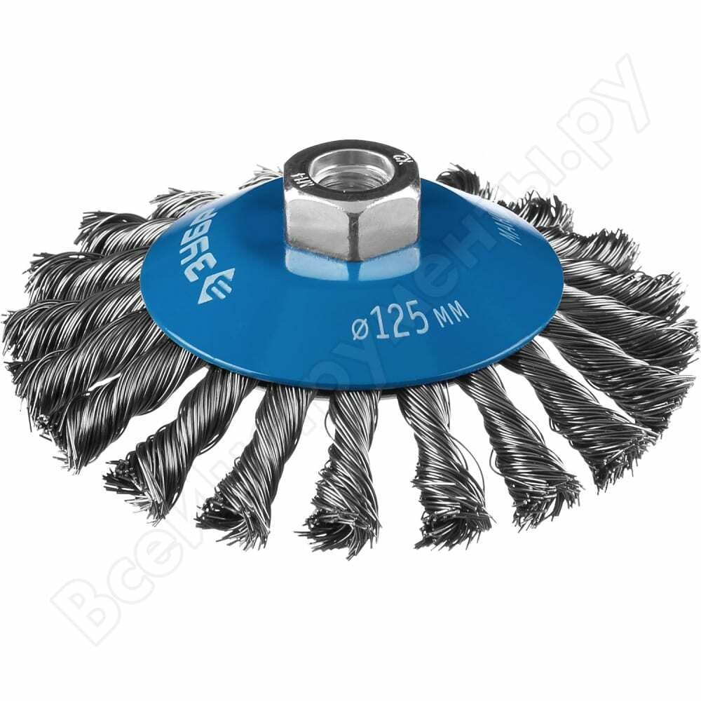Conical brush (125 mm; m14; braided bundles of steel wire 0.5 mm) for LBM 35269-125_z02