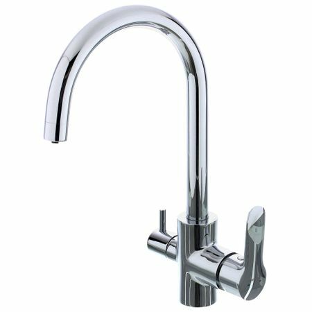 Osgard Oppning Plus kitchen faucet with filter switch, chrome