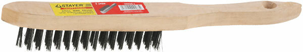 Cepillo de alambre de acero con mango de madera Т4р 6 filas 2301006